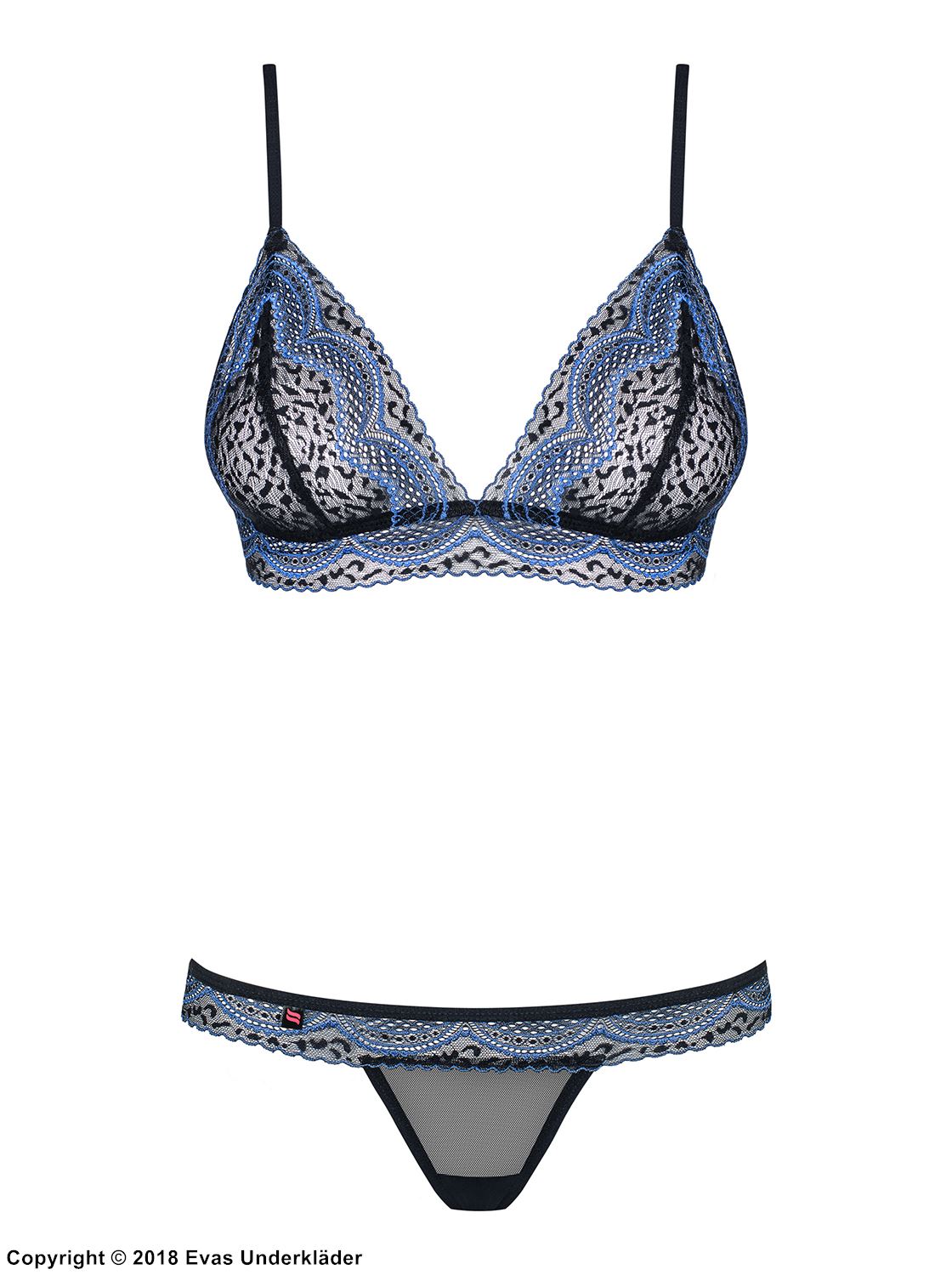 Dessous-Sets mit BH und Slip, Spitze